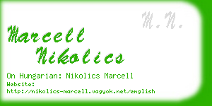 marcell nikolics business card